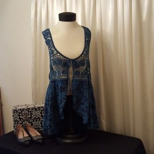 Denim 24/7 Crochet Vest